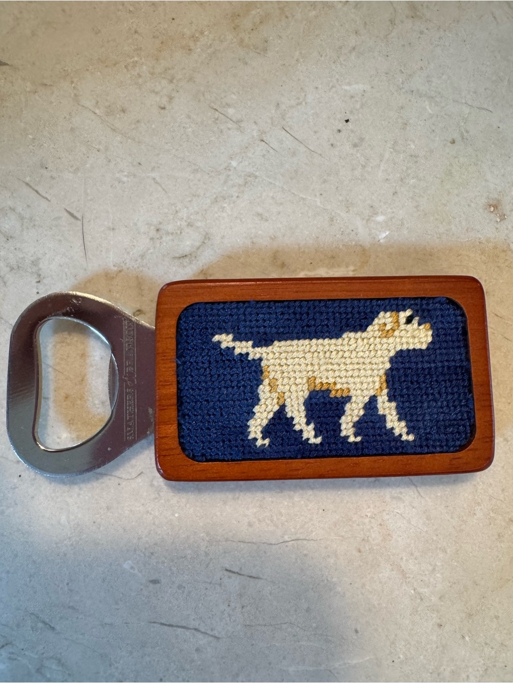 Smathers & Branson Yellow Lab Walking Bottle Opener (Classic Navy)